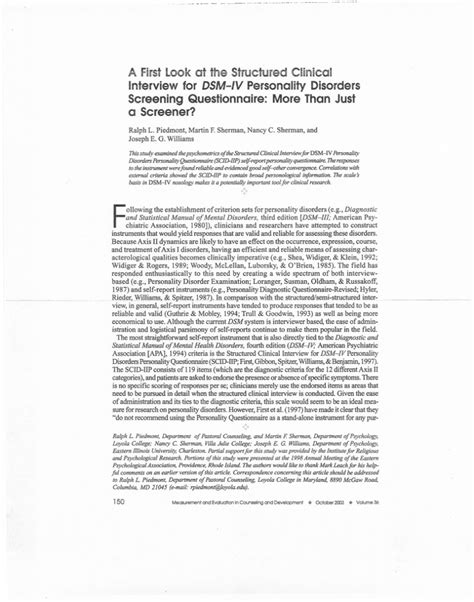 Image result for Structured Interview for Personality Disorders