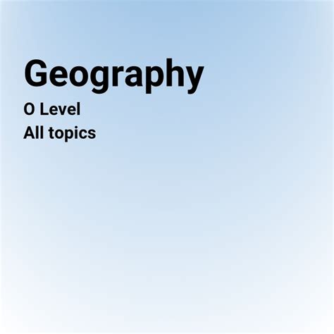 Image result for O Level Geography Notes