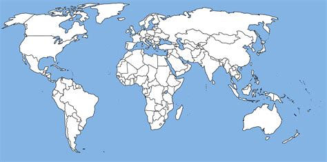 Image result for Simple World Map Outline Printable