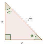 Image result for 45-Degree Right-Angled Triangle