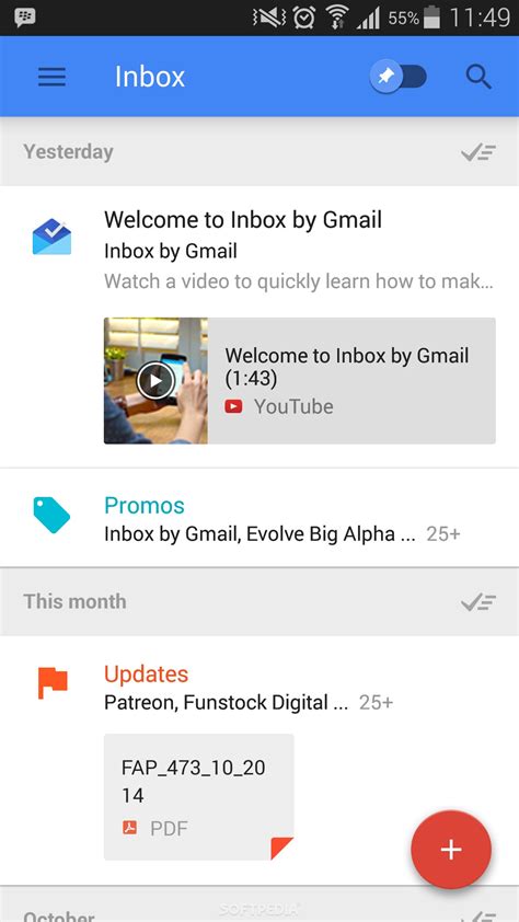 Android Inbox に対する画像結果