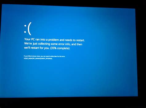Image result for Memory Error Blue Screen Windows 1.0