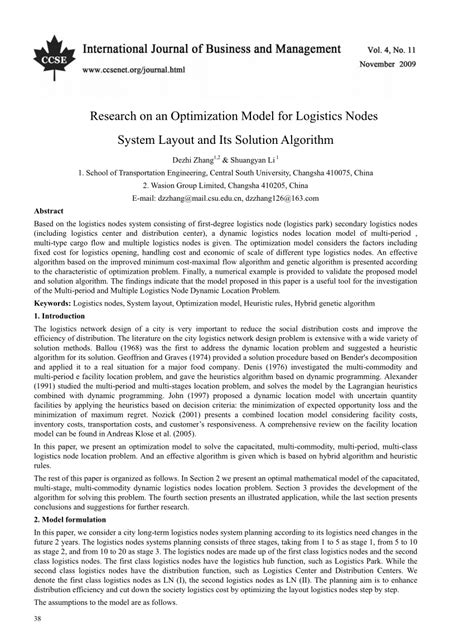 Résultat d’images pour Logistic Network Planning Optimization Model Question