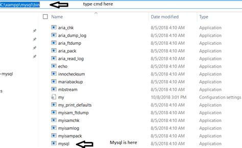 Xampp Start MySQL Command Line に対する画像結果
