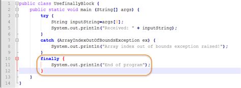Toradh íomhá ar Try/Catch Statement Java
