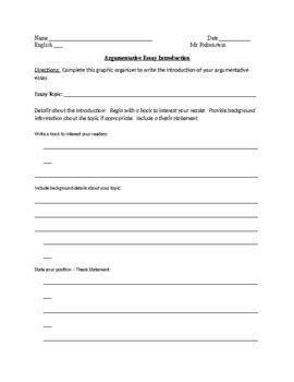 Image result for Argument Essay Introduction Outline