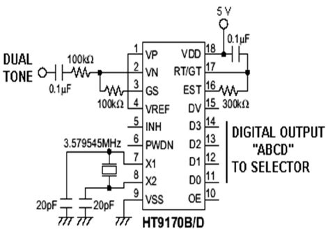 Image result for DTMF Decoder Schematic