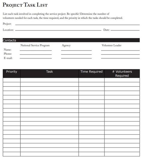 Afbeeldingsresultaten voor Project Management Task List Template