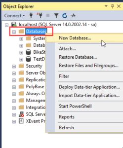 Image result for Create the Database Using SQL Server