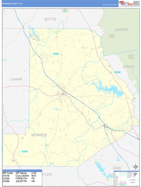 Image result for Monroe County Zip Code Map