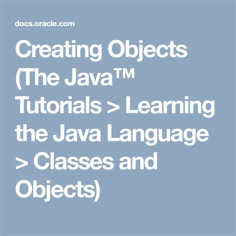 Image result for Creating Objects In Java