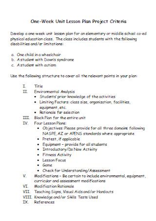 Image result for Sample Unit Lesson Plan