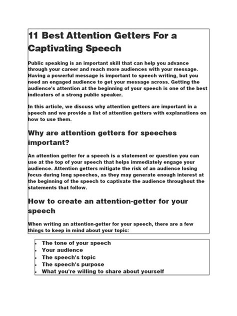 Toradh íomhá ar Captivating Speech Topics