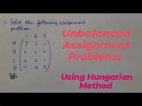 Image result for Unbalanced Assignment Problem
