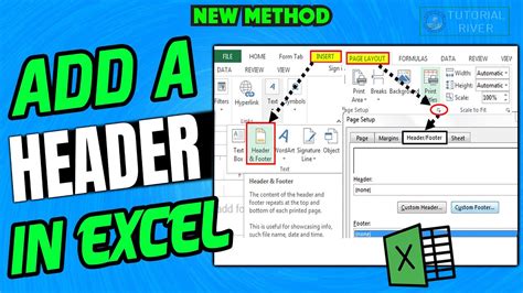Image result for Insert Header Excel 2020