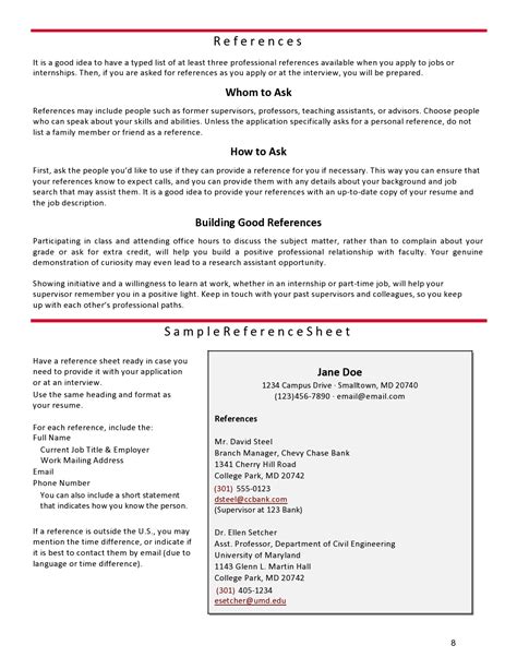 Image result for Work Reference List Template