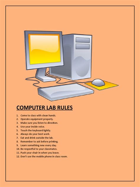 Printable Computer Lab Rules に対する画像結果