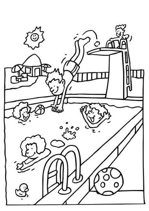 Image result for Summer Pool Coloring Pages