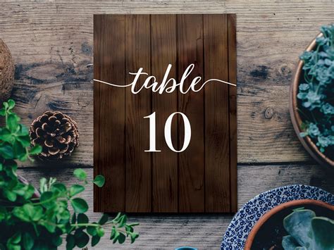 Image result for Table Number Rustic Style