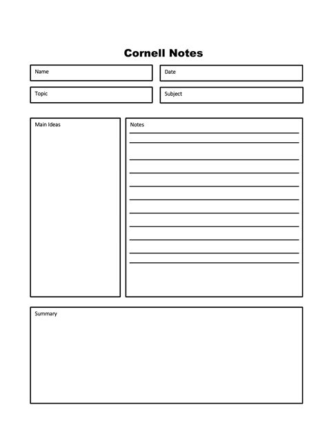 Image result for Note Taking Templates for Science