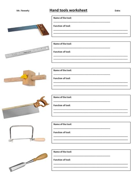 Image result for Workshop Tools Worksheet