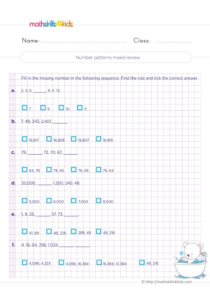 Image result for Addition Number Patterns Grade 4