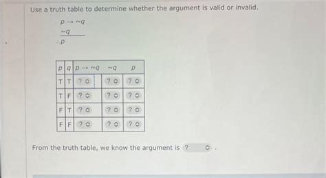 Image result for Valid Argument Truth Table