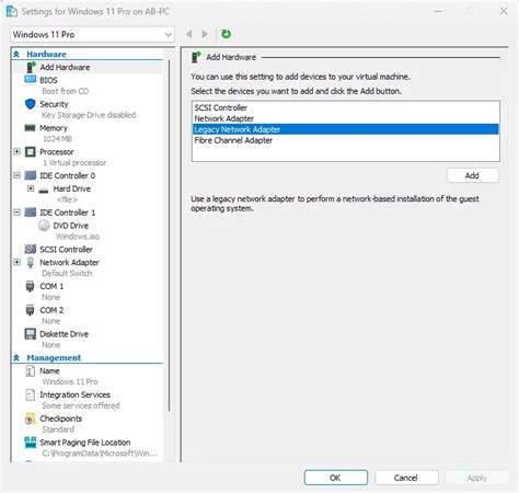 Image result for Create Legacy Network Adapter Hyper-V