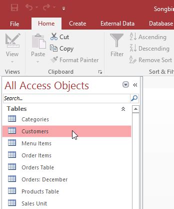 Image result for Database Access Items