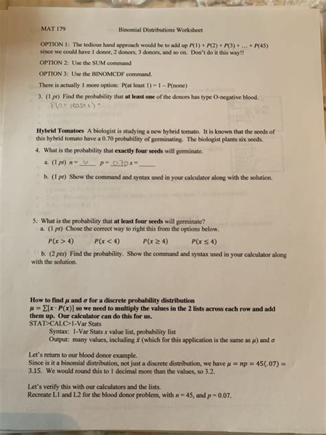 Image result for AP Statistics Binomial Distribution Worksheet