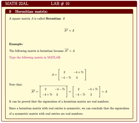 Image result for Hermitian Matrix Example
