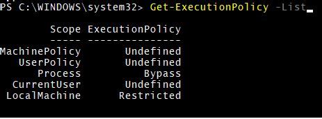 Image result for Execution Policy PowerShell