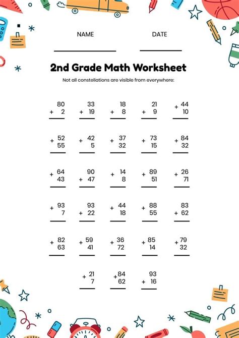 Afbeeldingsresultaten voor 2nd Grade Activity Worksheets
