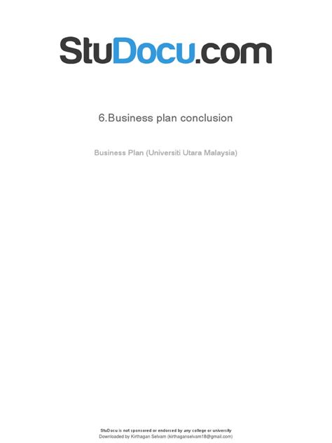 Image result for Example of Business Plan Conclusion