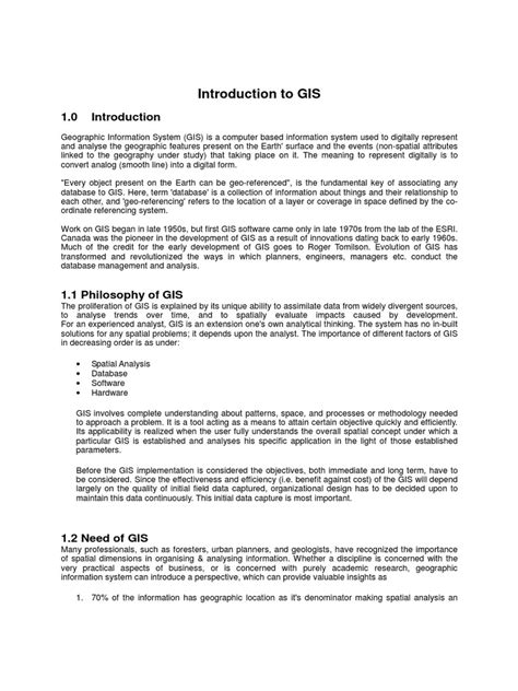 Image result for Example of a GIS Report Introduction