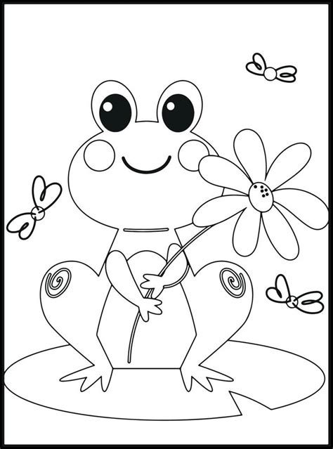 Image result for Spring Frog Coloring Page