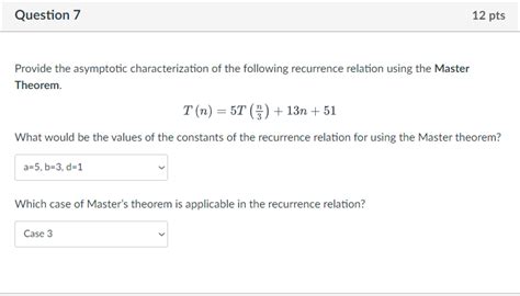 Image result for Master Theorem Recurrence Relation