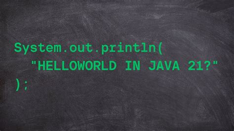 Toradh íomhá ar Java 21 HelloWorld