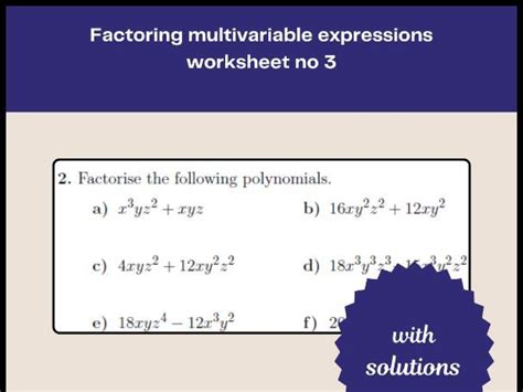 Image result for Multivariable Algebra Worksheets