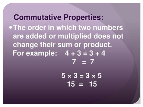 Image result for Commutative Property Example