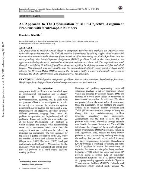 Afbeeldingsresultaten voor Assignment Problem Objective Function