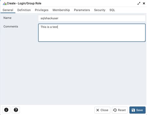 Toradh íomhá ar PostgreSQL Create User