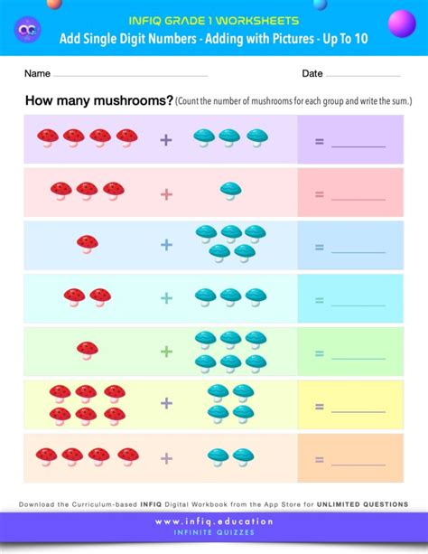 Image result for Adding Numbers Worksheets for Grade 1