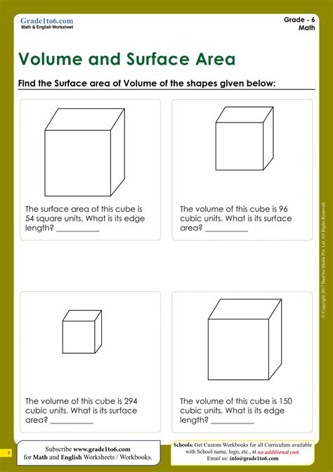 Image result for Math Worksheets 6th Grade Finding Volume