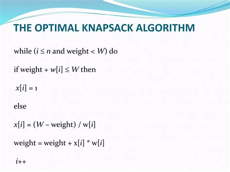 Toradh íomhá ar Knapsack Problem Algorithm