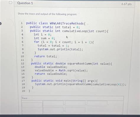 Afbeeldingsresultaten voor Trace Java Code