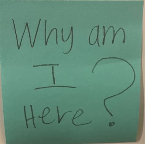 Image result for Why I AM Here Example