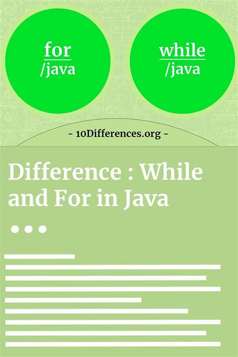 Image result for What Is Different Between While Loop and for Loop in Java