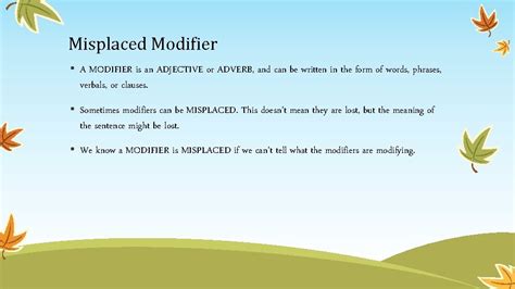 Toradh íomhá ar How to Find a Misplaced Modifier