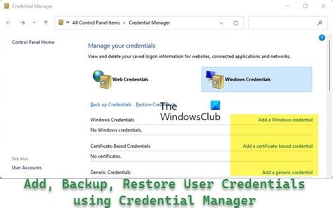 Image result for Windows Credential Manager